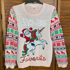No Boundaries Santa’s Favorite Christmas Sweater Juniors 2X
